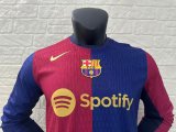24/25 Barcelona Home Jersey Long Sleeve Player Version  1:1 Quality