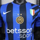 24/25 Inter Milan Home With Sponsors Jersey Player Version  1:1 Quality