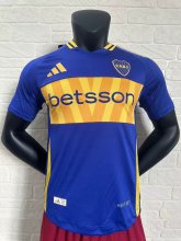 24-25 Boca Home Jersey Plaver Version With Sponsors Soccer Jersey 2016