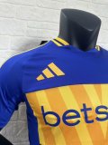 24-25 Boca Home Jersey Plaver Version With Sponsors Soccer Jersey 2016