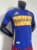 24-25 Boca Home Jersey Plaver Version With Sponsors Soccer Jersey 2016