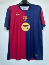 24/25 Barcelona Home Jersey With New Sponsors 1:1 Quality Fan Version