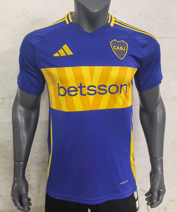 24/25 Boca Home Soccer Jersey With Sponsors Thai Quality