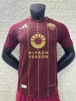 24/25 Roma Home Jersey With Sponsors Player Version 1:1 Quality