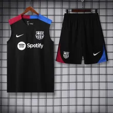 24/25 Barcelona Black Vest Training Tracksuit