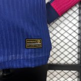 24/25 Barcelona Home Jersey Long Sleeve With New Sponsors Player Version  1:1 Quality