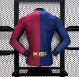 24/25 Barcelona Home Jersey Long Sleeve With New Sponsors Player Version  1:1 Quality