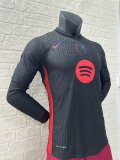 24/25 Barcelona Away Jersey Long Sleeve With New Sponsors Player Version  1:1 Quality