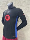 24/25 Barcelona Away Jersey Long Sleeve With New Sponsors Player Version  1:1 Quality