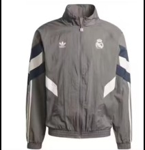 24/25 Real Madrid Grey Windbreaker Jacket Thai Quality