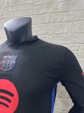 24/25 Barcelona Away Jersey Long Sleeve With New Sponsors Player Version  1:1 Quality
