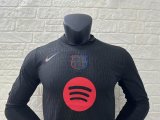 24/25 Barcelona Away Jersey Long Sleeve With New Sponsors Player Version  1:1 Quality
