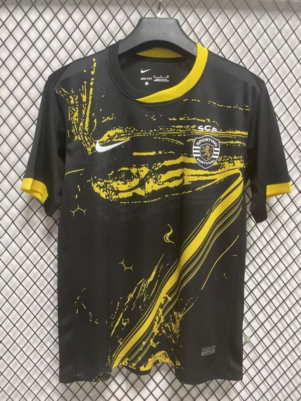 24/25 Lisbon Training Black Soccer Jersey 1:1 Quality