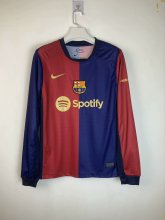 24/25 Barcelona Home Jersey Long Sleeve 1:1 Quality Fan Version