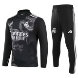 24/25 Real Madrid Black Sweater Tracksuit Thai Quality