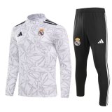 24/25 Real Madrid White Sweater Tracksuit Thai Quality