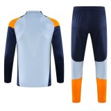 24/25 Real Madrid Grey White Sweater Tracksuit Thai Quality