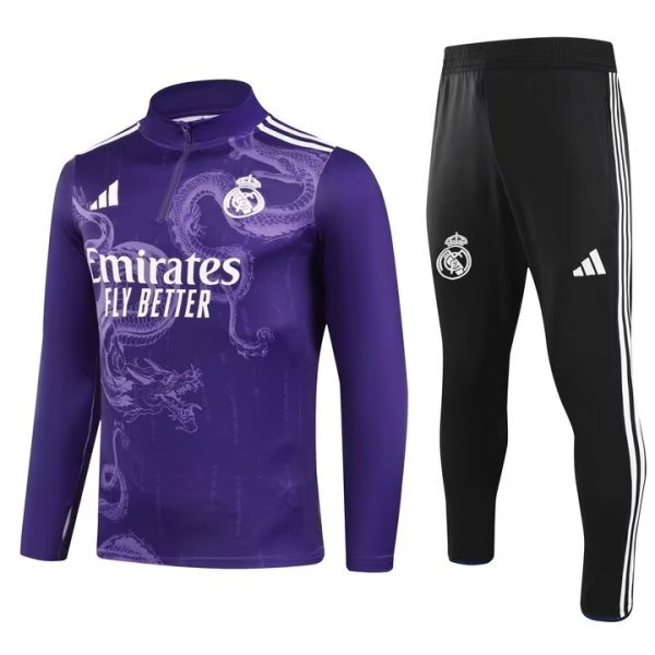 24/25 Real Madrid Purple Sweater Tracksuit Thai Quality