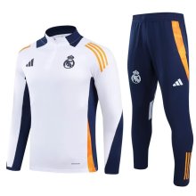 24/25 Real Madrid White Sweater Tracksuit Thai Quality
