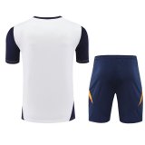 24/25 Real Madrid White Training Set--Short sleeve and Short Pant Training Tracksuit