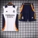24/25 Real Madrid White Vest Training Set--Vest and Short Pant Training Tracksuit