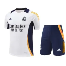 24/25 Real Madrid White Training Set--Short sleeve and Short Pant Training Tracksuit