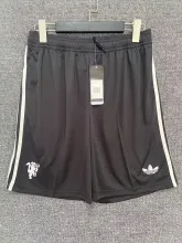 24/25 Man United Black Short Pants
