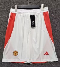24/25 Man United Whtie Short Pants