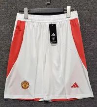 24/25 Man United Whtie Short Pants