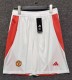 24/25 Man United Whtie Short Pants