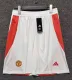 24/25 Man United Whtie Short Pants