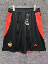 24/25 Man United Black Short Pants