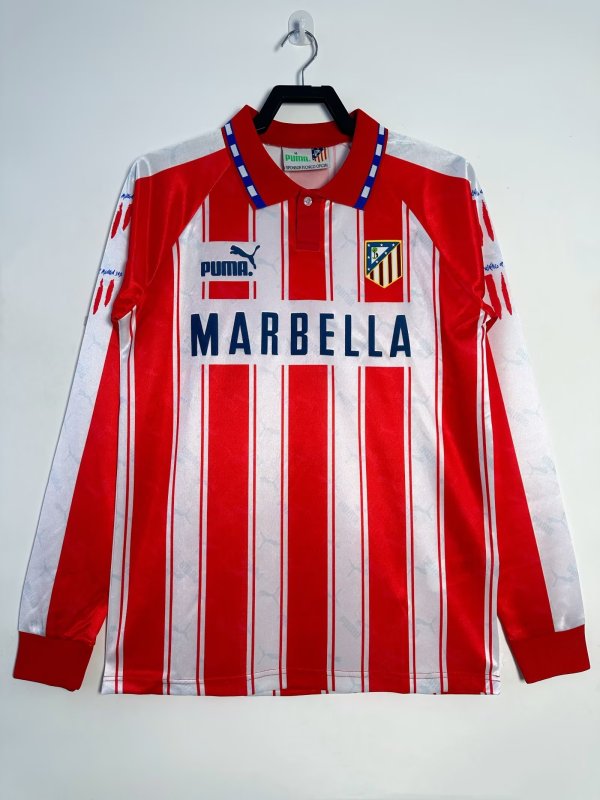 94/95 At Madrid Home Retro Jersey Long Sleeve