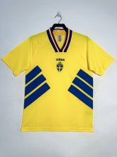 1994 Sweden Home Retro Soccer Jersey Fans Version