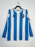 1986 Argentina Home Retro Jersey Long Sleeve Fans Version