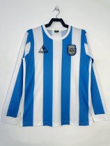 1986 Argentina Home Retro Jersey Long Sleeve Fans Version
