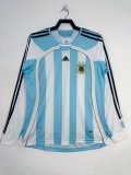 2006 Argentina Home Retro Jersey Long Sleeve Fans Version