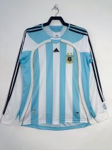 2006 Argentina Home Retro Jersey Long Sleeve Fans Version