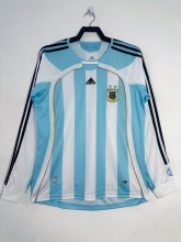 2006 Argentina Home Retro Jersey Long Sleeve Fans Version