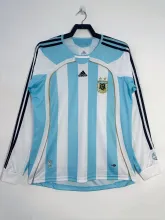 2006 Argentina Home Retro Jersey Long Sleeve Fans Version