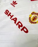 86/88 Man United Away White Retro Jersey