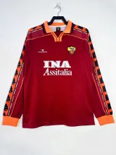 98/99 Roma Home Retro Jersey Long Sleeve