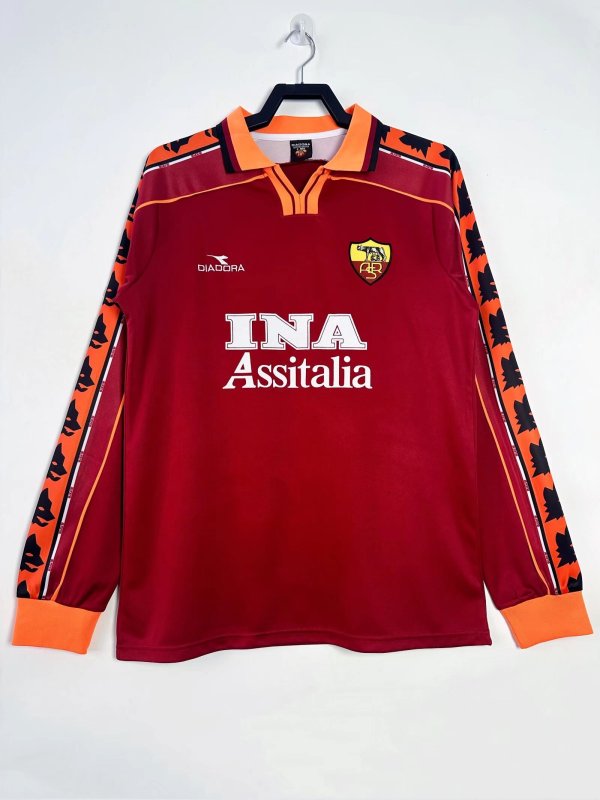98/99 Roma Home Retro Jersey Long Sleeve