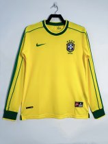 1998 Brazil Home Retro Jersey Long Sleeve