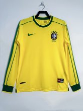 1998 Brazil Home Retro Jersey Long Sleeve