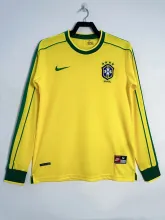 1998 Brazil Home Retro Jersey Long Sleeve