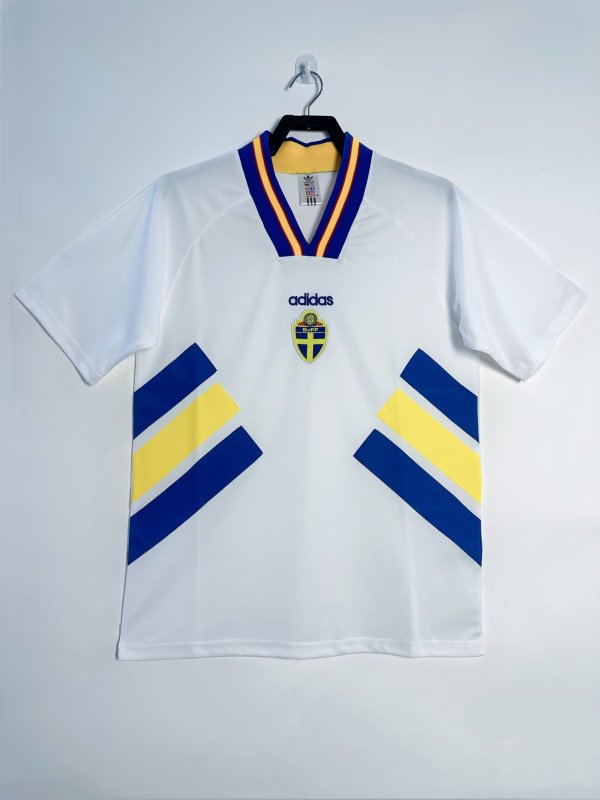 1994 Sweden Away Retro Soccer Jersey Fans Version