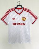 86/88 Man United Away White Retro Jersey