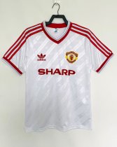 86/88 Man United Away White Retro Jersey