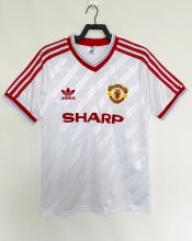86/88 Man United Away White Retro Jersey